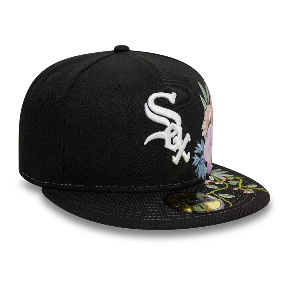 Chicago White Sox MLB Floral Black 59FIFTY Fitted Cap