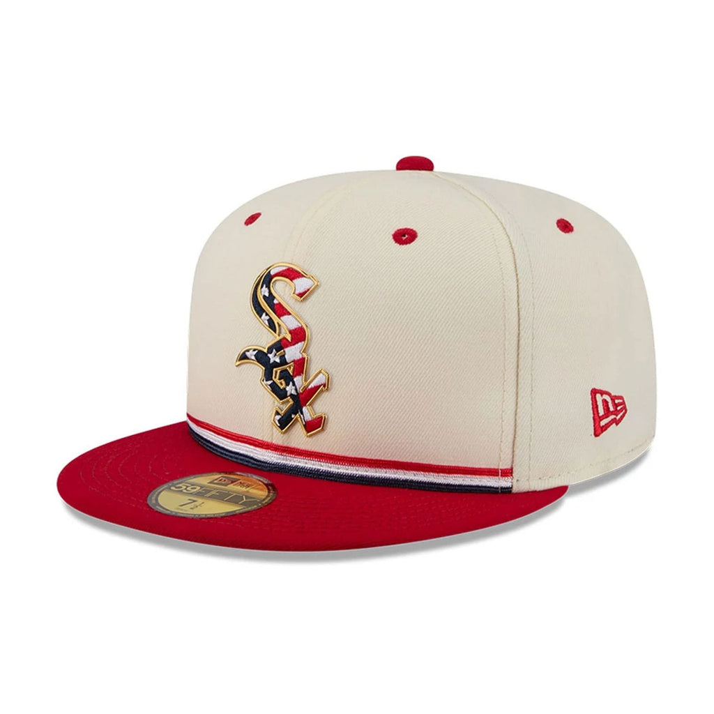 Chicago White Sox MLB 4th Of July 2026 Cream 59FIFTY Fitted Cap