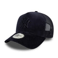 New York Yankees MLB Cord Navy 9FORTY A-Frame Trucker Adjustable Cap