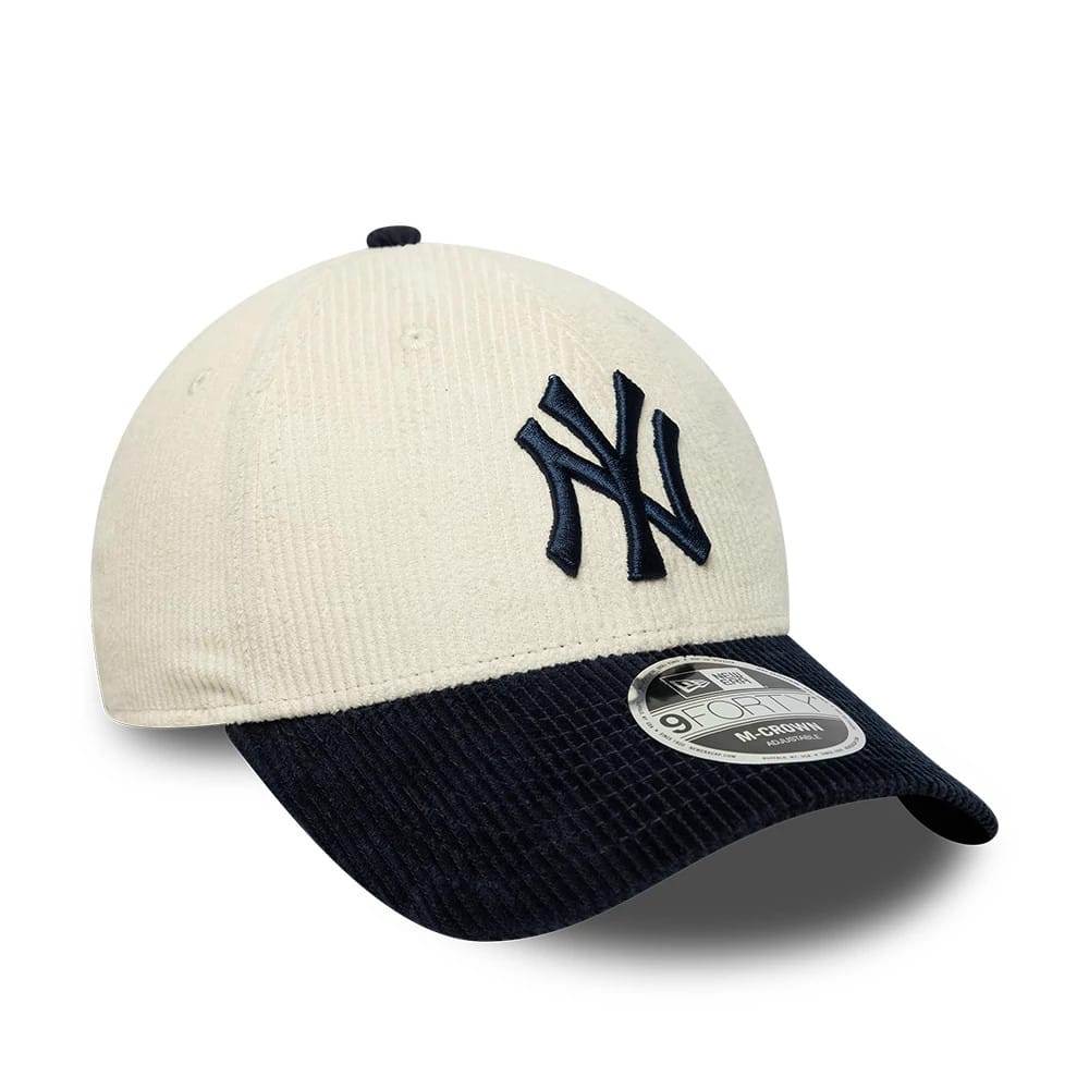 New York Yankees MLB Cord White & Black 9FORTY M-Crown Adjustable Cap