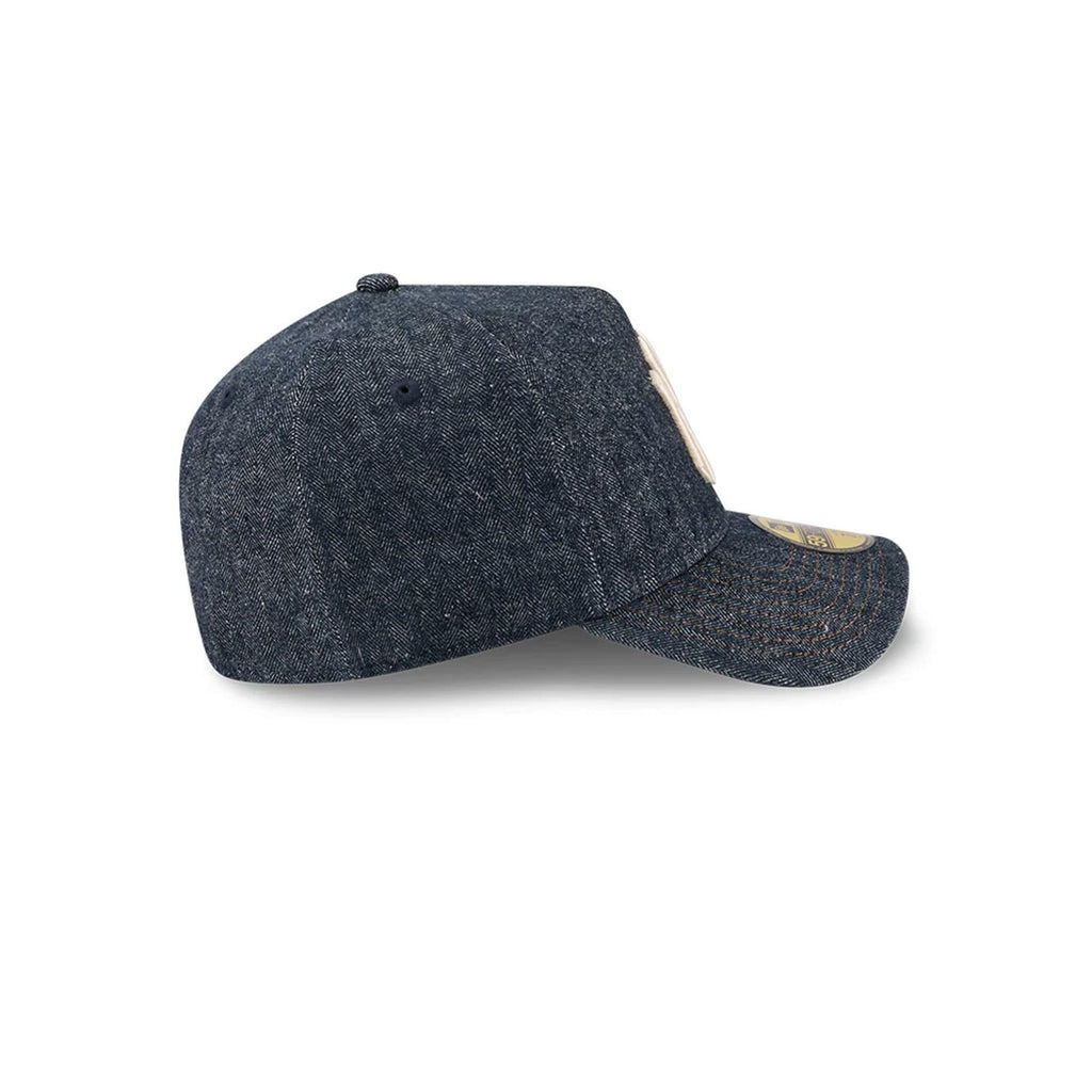 Yankees MLB Herringbone Denim Navy 59FORTY A-Frame Fitted Cap