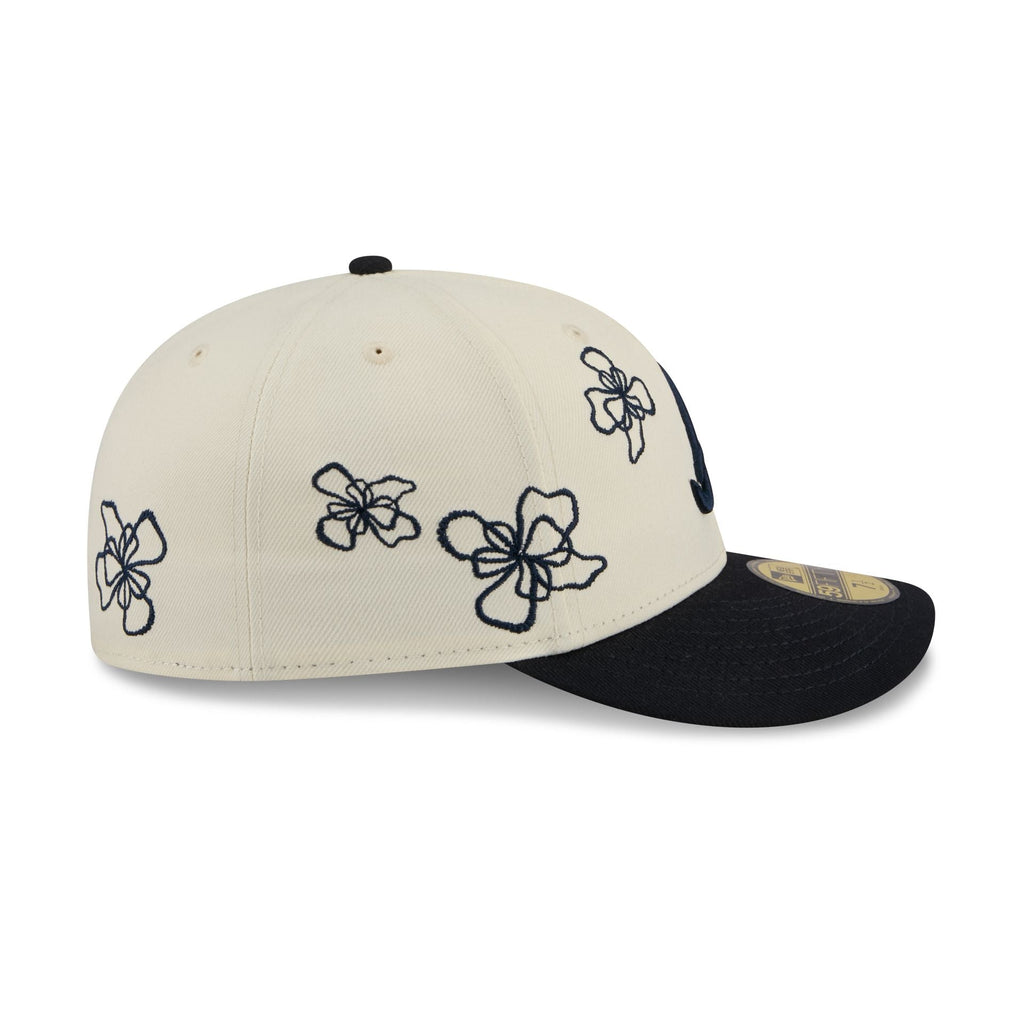 Atlanta Braves Floral Outline 59FIFTY Fitted Hat