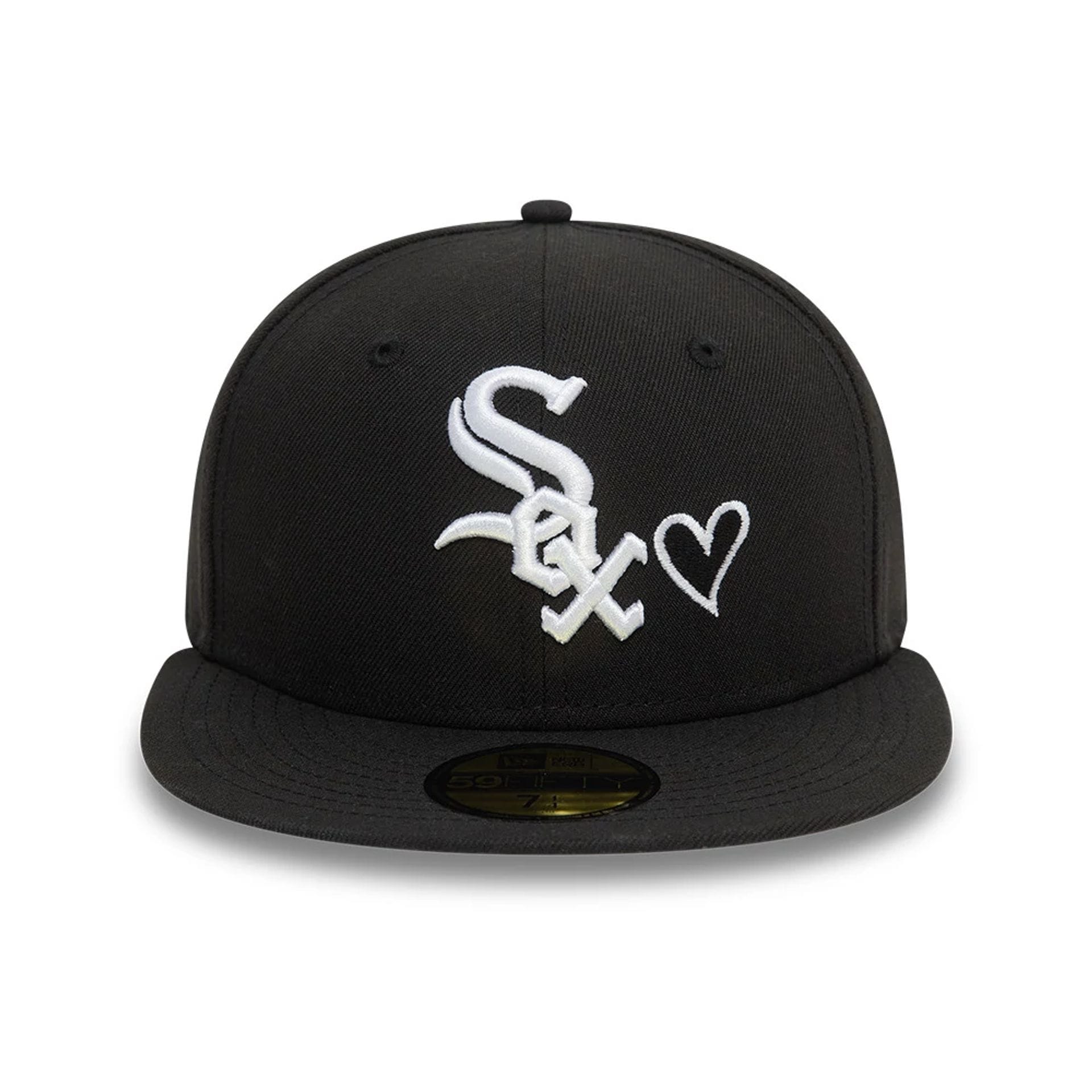 Chicago White Sox MLB Heart Icon Black 59FIFTY Fitted Cap