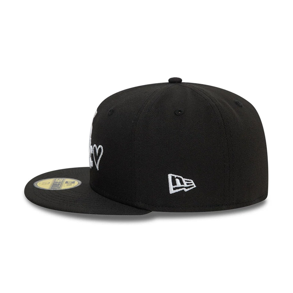 Chicago White Sox MLB Heart Icon Black 59FIFTY Fitted Cap