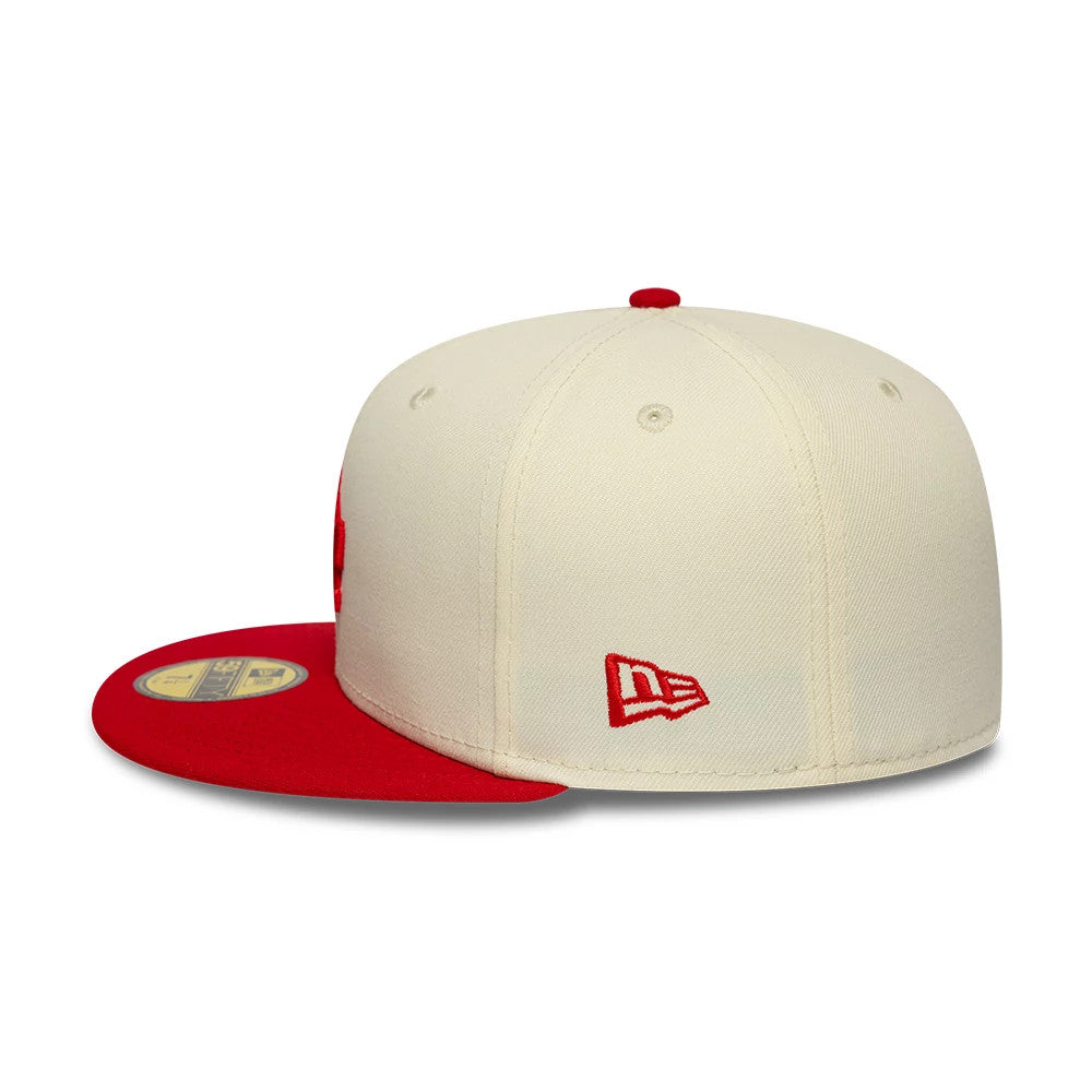 LA Dodgers MLB Chrome Scarlet Cream 59FIFTY Fitted Cap